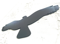 A silhouette of a raptor to protect the facade from smaller birds