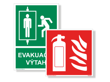 Tabuľky na označenie prostriedkov požiarnej ochrany - Varianty - Samolepka 150 x 150 mm hr. 0.1 mm - Kód: 27106