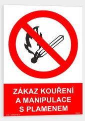 Zákaz kouření a manipulace s plamenem