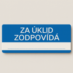 Za úklid zodpovídá