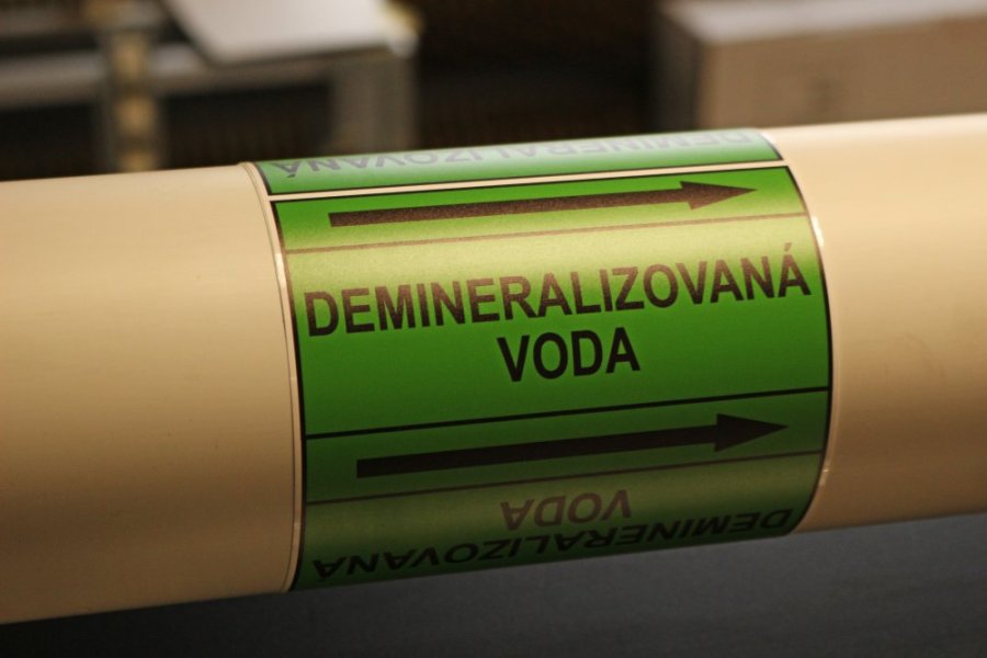 Páska na značení potrubí Signus M25 - DEMINERALIZOVANÁ VODA