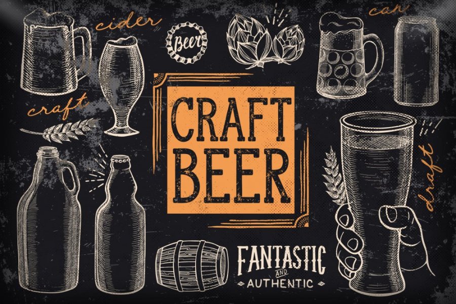 Plechová cedulka "Craft beer dark"