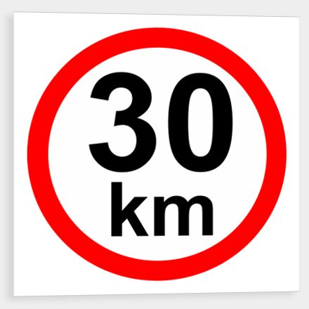 Speed ​​limit 30 km/h