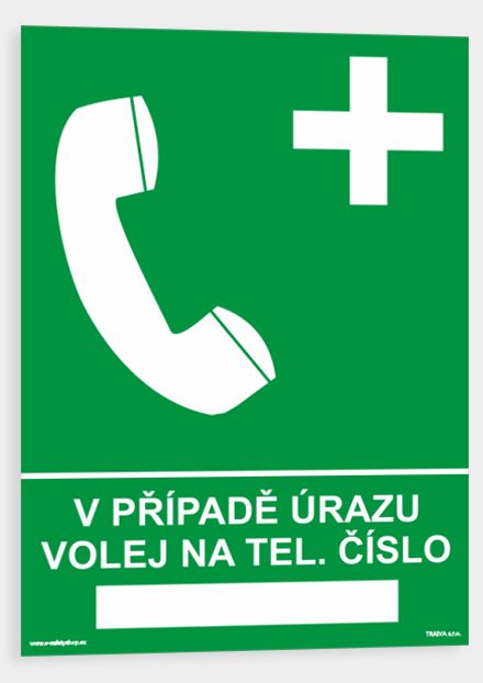 V případě úrazu volej na tel. číslo
