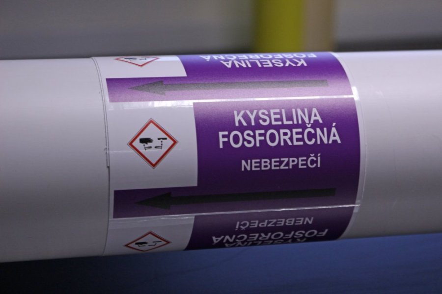 Páska na značenie potrubia Signus M25 - KYSELINA FOSFOREČNÁ