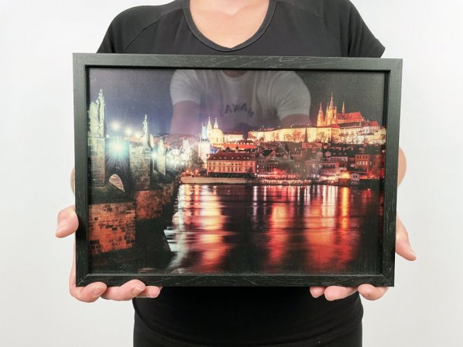 Svítící obraz - město / Praha