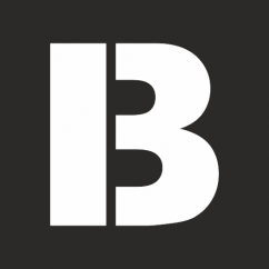 Letter "B" horizontal signage template