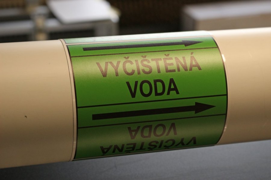 Páska na značení potrubí Signus M25 - VYČIŠTĚNÁ VODA