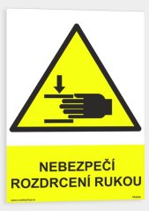 Nebezpečí rozdrcení rukou