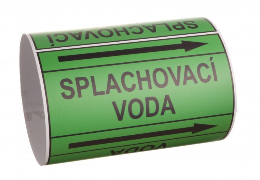 Páska na značení potrubí Signus M25 - SPLACHOVACÍ VODA
