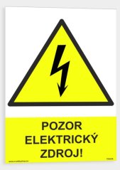 Pozor elektrický zdroj