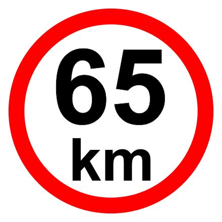 Omezení rychlosti – 65 km/hod