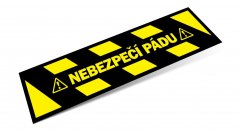 Podlahová páska NEBEZPEČÍ PÁDU (600 mm x 150 mm)