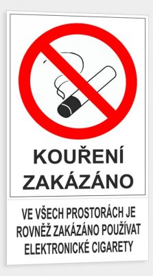 Zákaz kouření elektronických cigaret ve všech prostorách