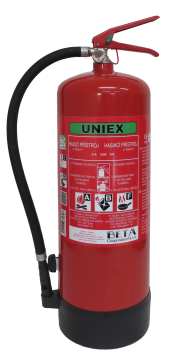UNIEX Penový hasiaci prístroj F9 BETA WLI - 9L, S REVÍZIOU, na hasenie lítiových batérií
