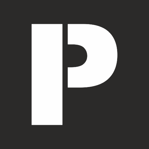 Letter "P" horizontal signage template
