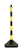 Ohraničovací mobilní sloupek YB90 - žlutočerný, 90 cm