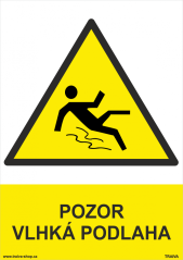 Bezpečnostné tabuľky - Pozor vlhká podlaha