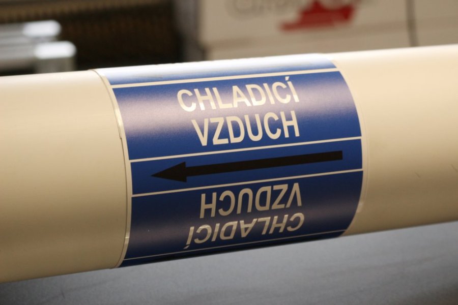 Páska na značení potrubí Signus M25 - CHLADÍCÍ VZDUCH