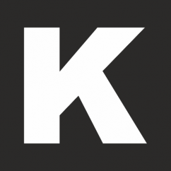 Letter "K" horizontal signage template