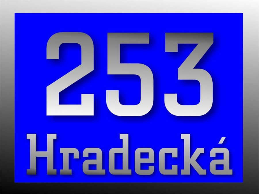 Domovní číslo barevné