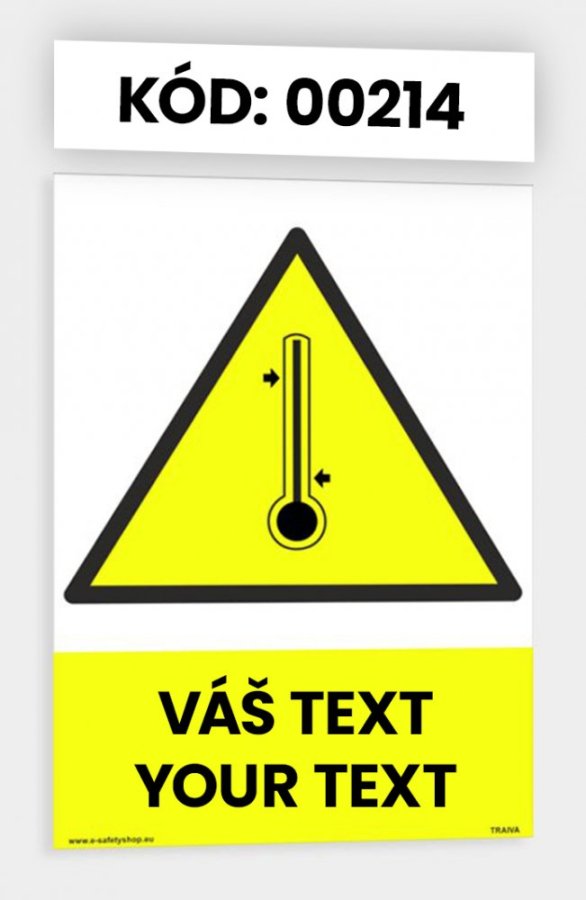 Výstražné tabulky s vlastním piktogramem i textem