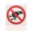 Zákaz venčení psů - SYMBOL, samolepící fólie, 92 x 92 mm
