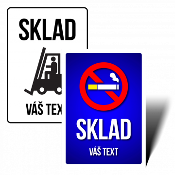 Označenie skladov a kancelárií s vlastným textom