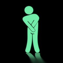 Self-adhesive Photoluminescent toilet sign - men