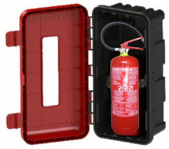 Set Box + fire extinguisher powder 6 kg (34A, 183b, C)
