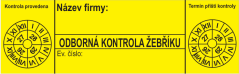 Kontrola rebríka – štítok s uvedením dátumu