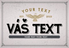 Ceduľa RETRO s Vaším vlastným textom "Vintage"