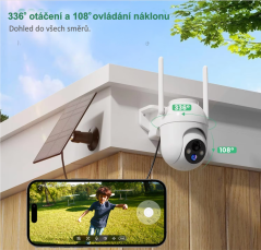 Bezpečnostní  kamera Signus AI 3MP s umělou inteligencí a solárním napájením, 3MP