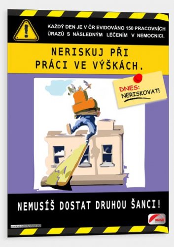 Plakát BOZP  práce ve výškách