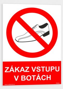 Zákaz vstupu v botách