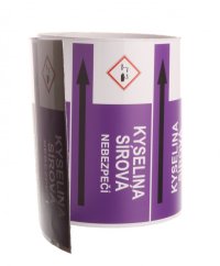 Páska na značenie potrubia Signus M25 - KYSELINA SÍROVÁ