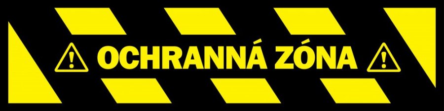 Podlahová páska OCHRANNÁ ZÓNA (600 mm x 150 mm)