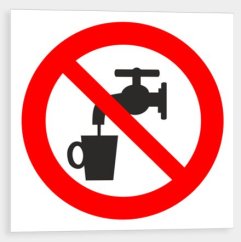 Voda nevhodná k pití - symbol