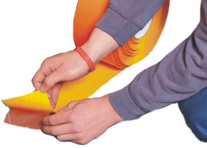 Žlutočerná Páska PERMASTRIPE RX - PVC extra odolný pás, 50 mm x 30 m