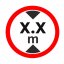 Maximální výška vozidla "vlastní text - výška vozidla"