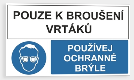 Pouze k broušení vrtáků