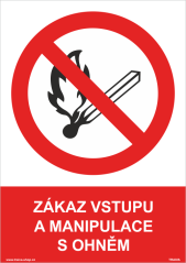 Zákaz vstupu a manipulace s ohněm