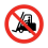 Floor sign No entry of the forklift