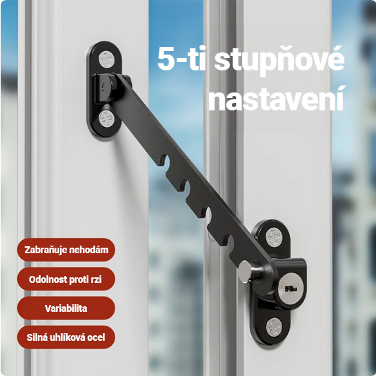 Metal safety lock for windows and balcony doors