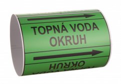 Páska na značení potrubí Signus M25 - TOPNÁ VODA OKRUH
