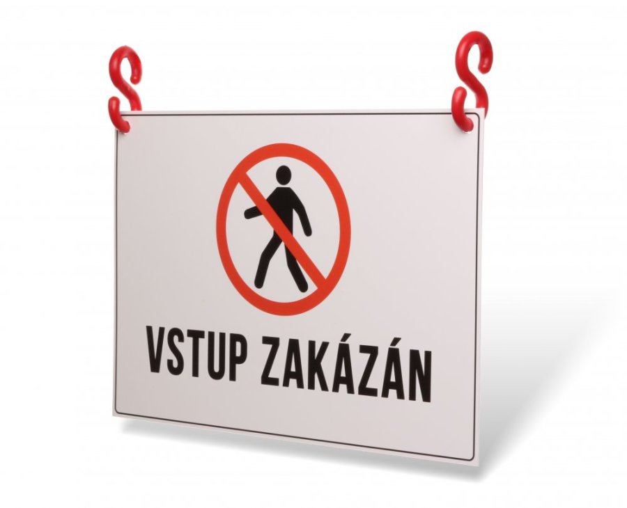 Tabulka na zavěšení na řetěz "VSTUP ZAKÁZÁN"