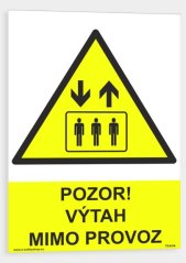 Pozor výtah mimo provoz
