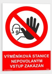 Výměníková stanice nepovolaným vstup zakázán