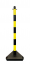 Ohraničovací mobilný stĺpik YB90 - žltočierny, 90 cm