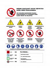 Banner SK - Zemné práce bezpečnostný banner